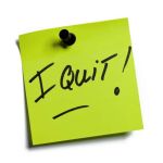 post it note with I quit written down